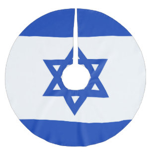 Israel flagga julgransmatta borstad polyester