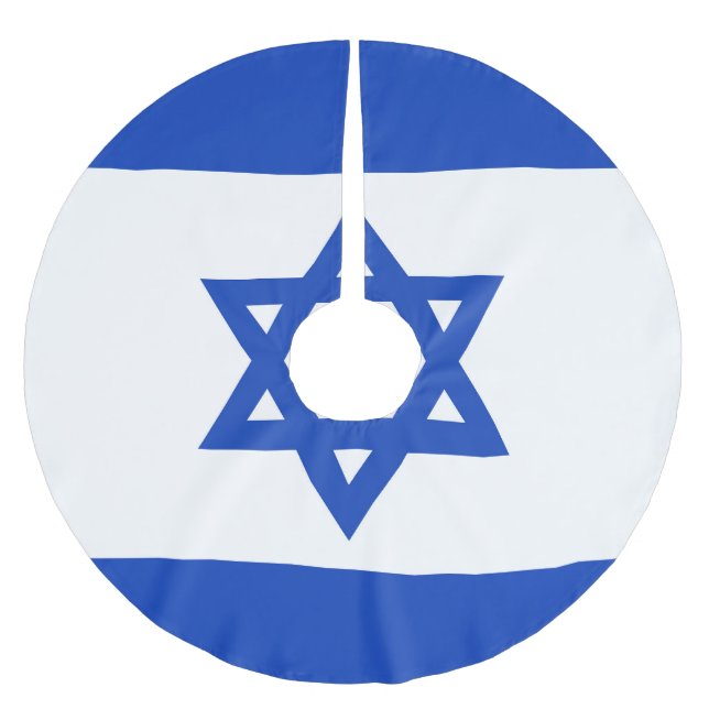 Israel flagga julgransmatta borstad polyester (Framsidan)