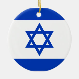 Israel Flagga Julgransprydnad Keramik