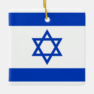 Israel Flagga Julgransprydnad Keramik
