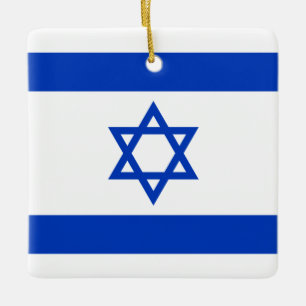Israel Flagga Julgransprydnad Keramik