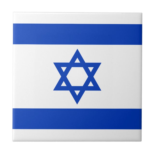 Israel flagga kakelplatta (Framsidan)