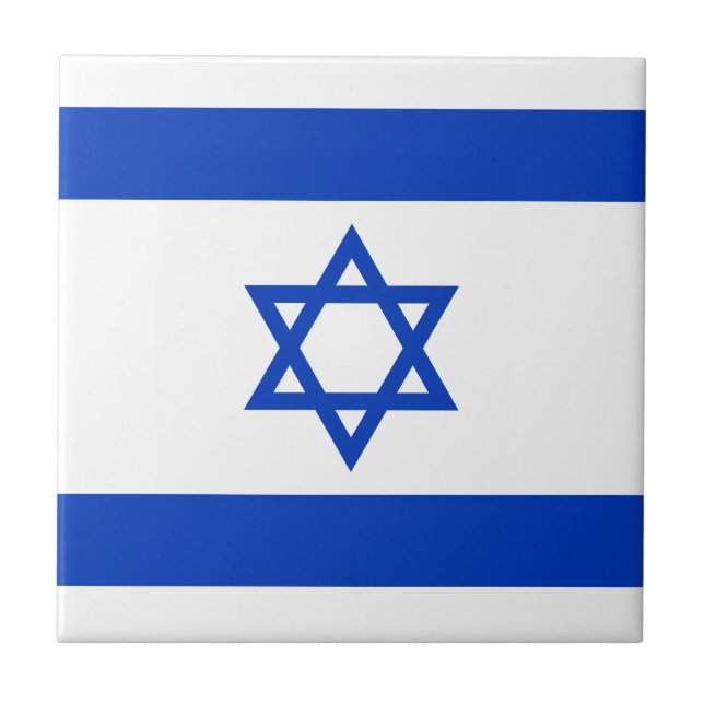 Israel Flagga Kakelplatta (Framsidan)
