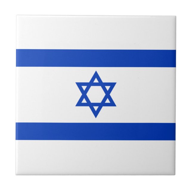 Israel flagga kakelplatta (Framsidan)