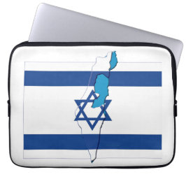 ISRAEL Flagga Karta Patriotic Computer Laptop Fodral