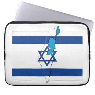 ISRAEL Flagga Karta Patriotic Computer Laptop Fodral