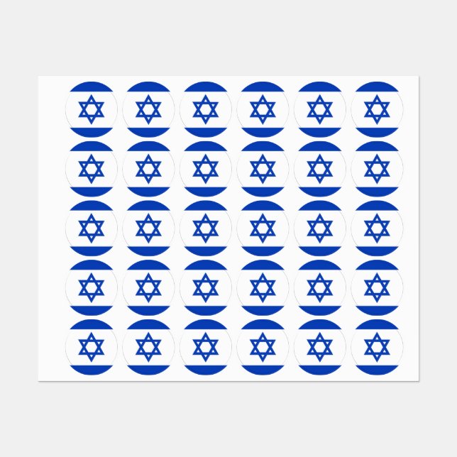 Israel flagga klistermärke (Ark)