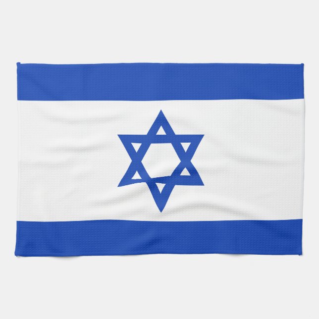 Israel flagga kökshandduk (Horisontell)