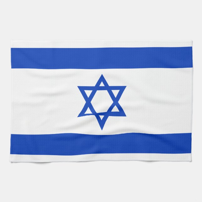 Israel flagga kökshandduk (Horisontell)
