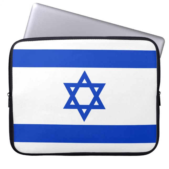 Israel Flagga Laptop Fodral (Framsidan)