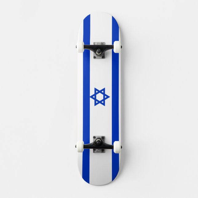 Israel Flagga Mini Skateboard Bräda 18,5 Cm (Framsida)