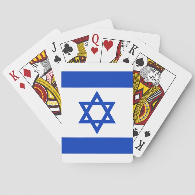Israel flagga modern patriotisk casinokort (Baksidan)