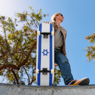 Israel flagga modern patriotisk mini skateboard bräda 18,5 cm