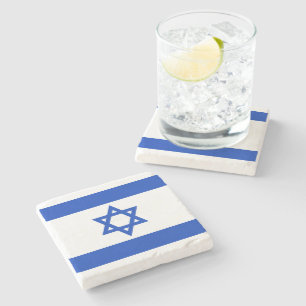 Israel flagga modern patriotisk stenunderlägg