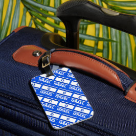 Israel Flagga Mönster Bagagebricka