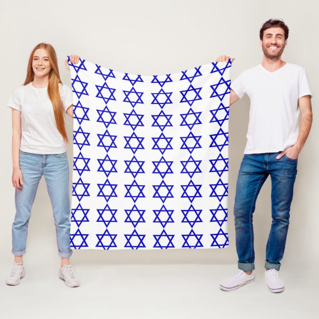 Israel flagga mönster fleecefilt (På plats)