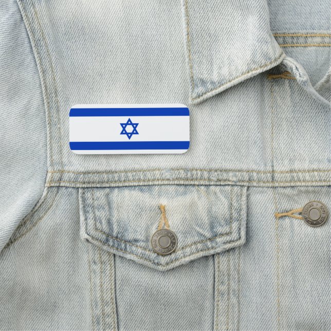 Israel flagga namnbricka (På plats)