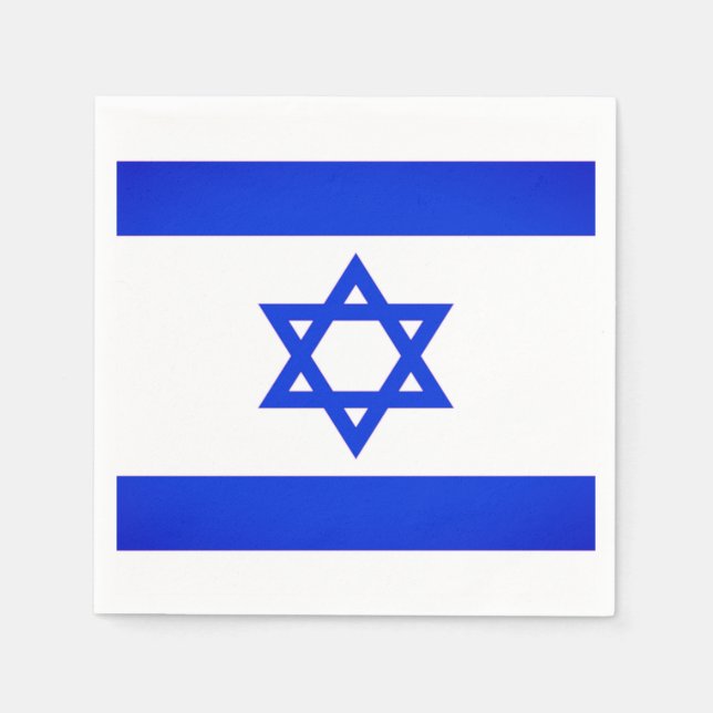 Israel Flagga Napkins Pappersservett (Framsidan)