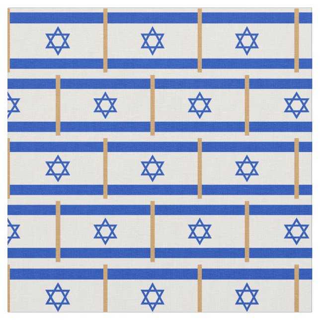 Israel Flagga och judiska Fabric/Israels mode Tyg (Närbild)