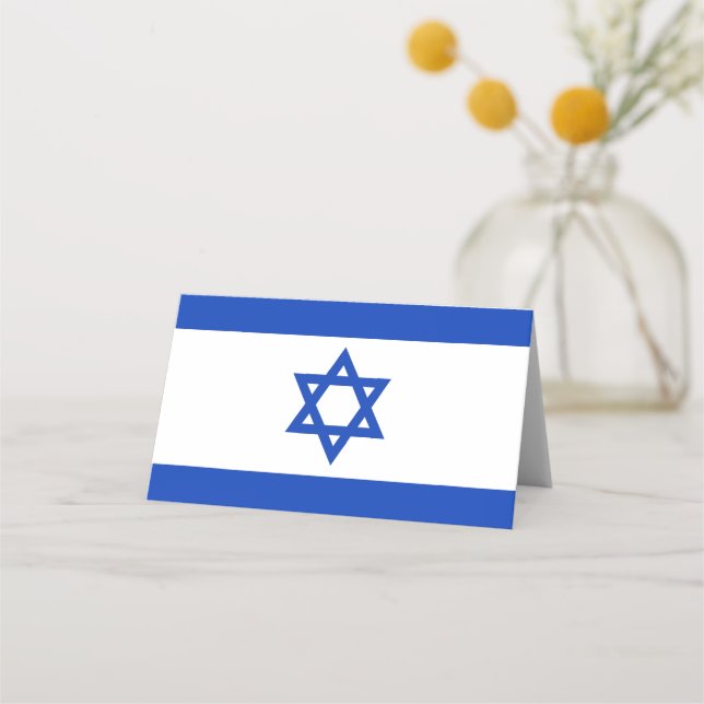 Israel flagga placeringskort (Framsida)