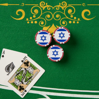 Israel flagga poker marker