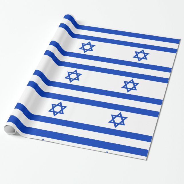 Israel flagga presentpapper (Utrullad)
