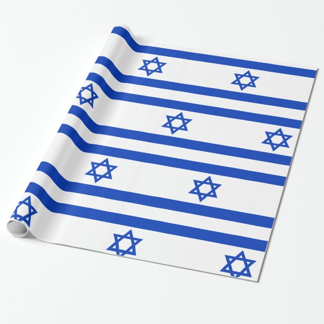 Israel flagga presentpapper (Utrullad)
