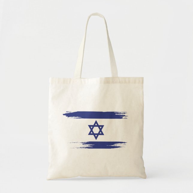 Israel Flagga Push Art Tygkasse (Framsidan)