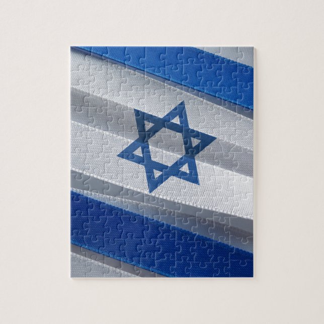 Israel flagga pussel (Vertikal)