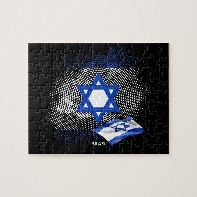 Israel flagga pussel (Horisontell)