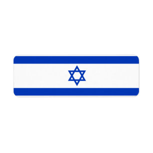 Israel flagga returadress etikett