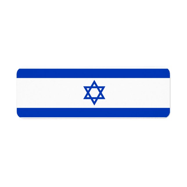 Israel flagga returadress etikett (Framsidan)