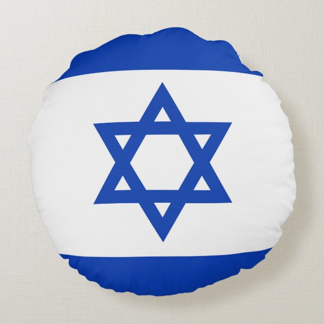 Israel flagga rund kudde (Baksidan)