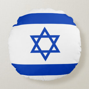 Israel Flagga Rund Kudde