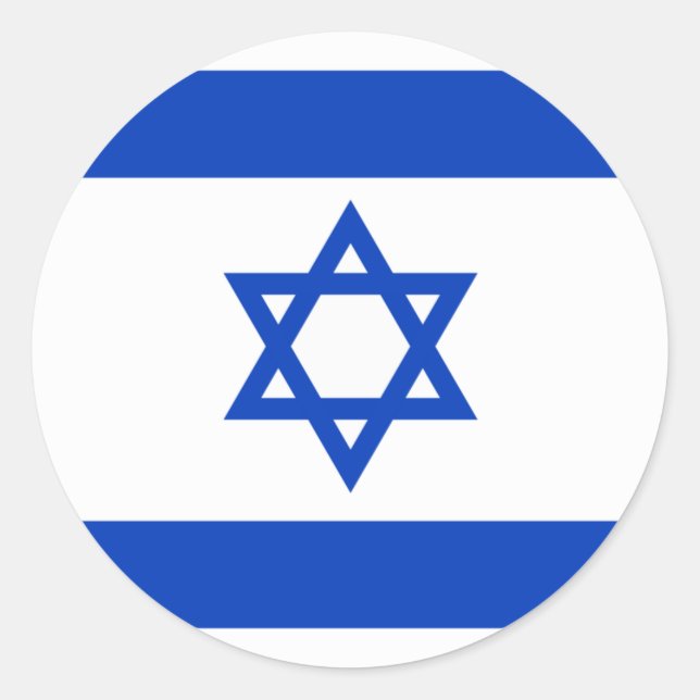 Israel flagga runt klistermärke (Framsida)