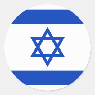 Israel flagga runt klistermärke