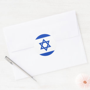 Israel flagga runt klistermärke
