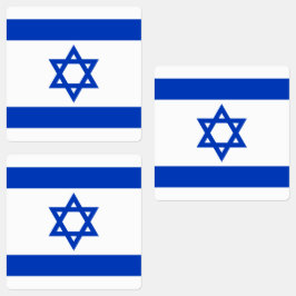 Israel-flagga-ruta Klistermärke