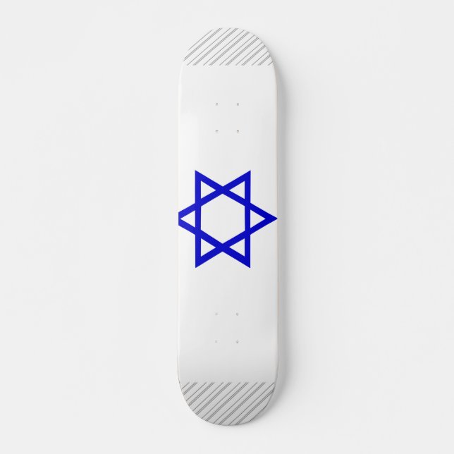 Israel flagga skateboard bräda 20,5 cm (Framsida)