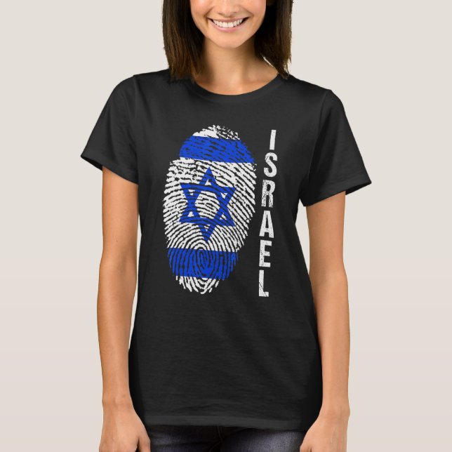 Israel Flagga T Shirt (Framsida)