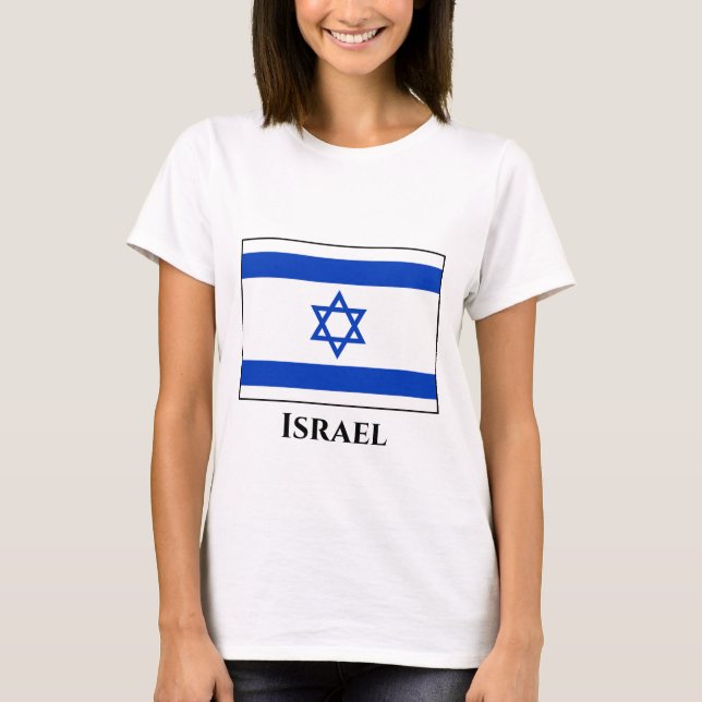 Israel Flagga T Shirt (Framsida)