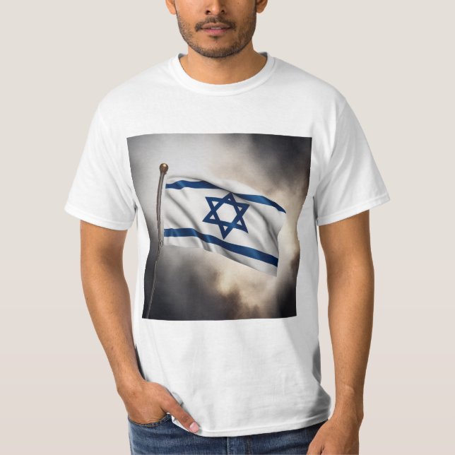 Israel Flagga T Shirt (Framsida)