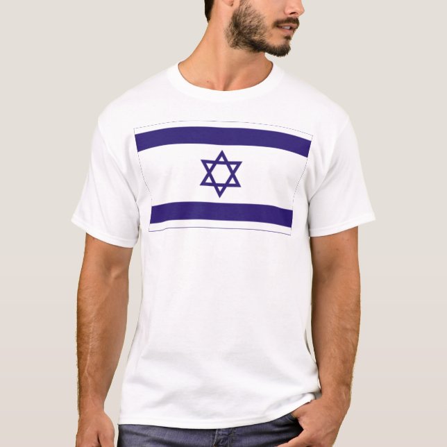 Israel flagga t-shirt (Framsida)