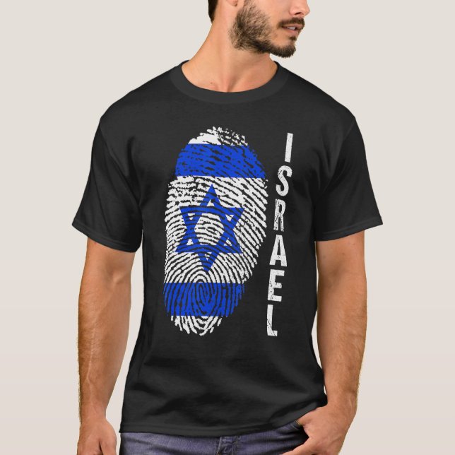 Israel Flagga T Shirt (Framsida)