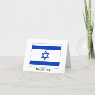 Israel Flagga Tack Kort