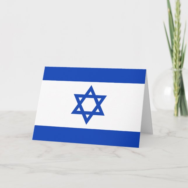 Israel flagga tack kort (Framsida)