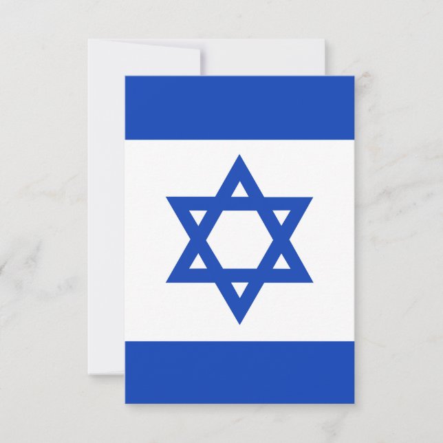 Israel flagga tack kort (Framsida)