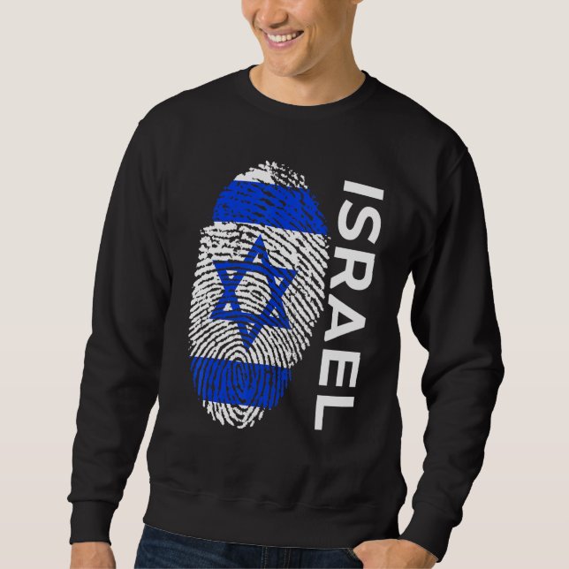 Israel Flagga Team Jersey Ärm Tröja Lång Ärmad Tröja (Framsida)