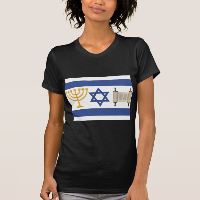 Israel flagga tee shirt (Framsida)