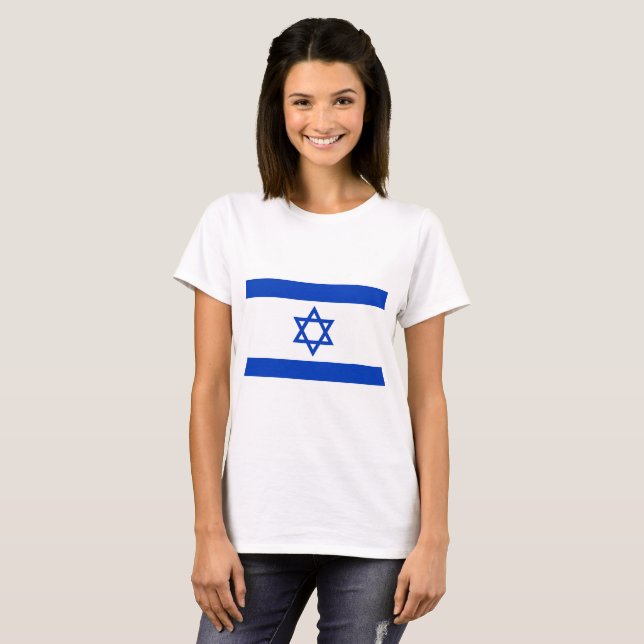 Israel Flagga Tee Shirt (Hel framsida)